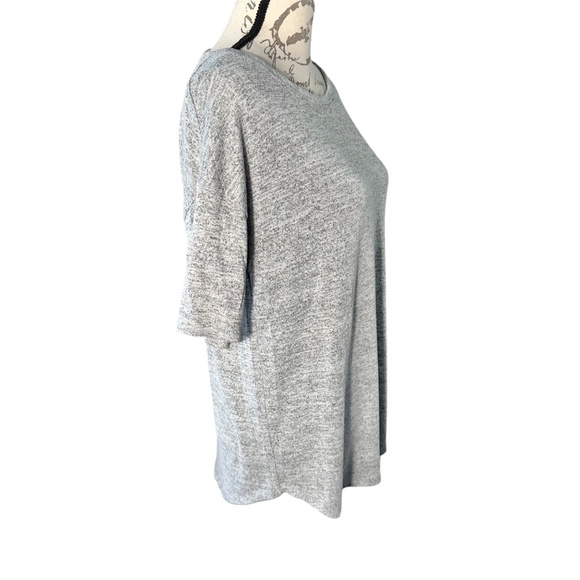 Women's | Gap | Light Gray 3/4 Sleeve Relaxed Loose Fit Crew Neck Top - S - Picture 2 of 6